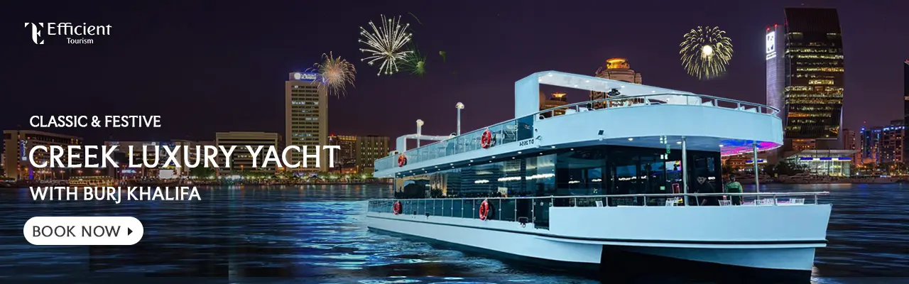 Creek Luxury Yacht with Burj Khalifa