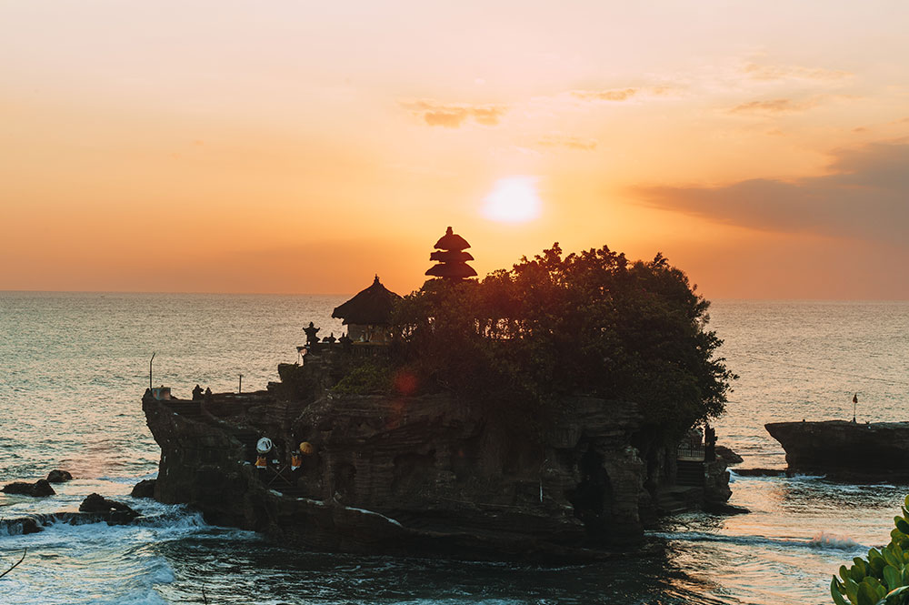 Tana Lot Temple at Sunset in Bali