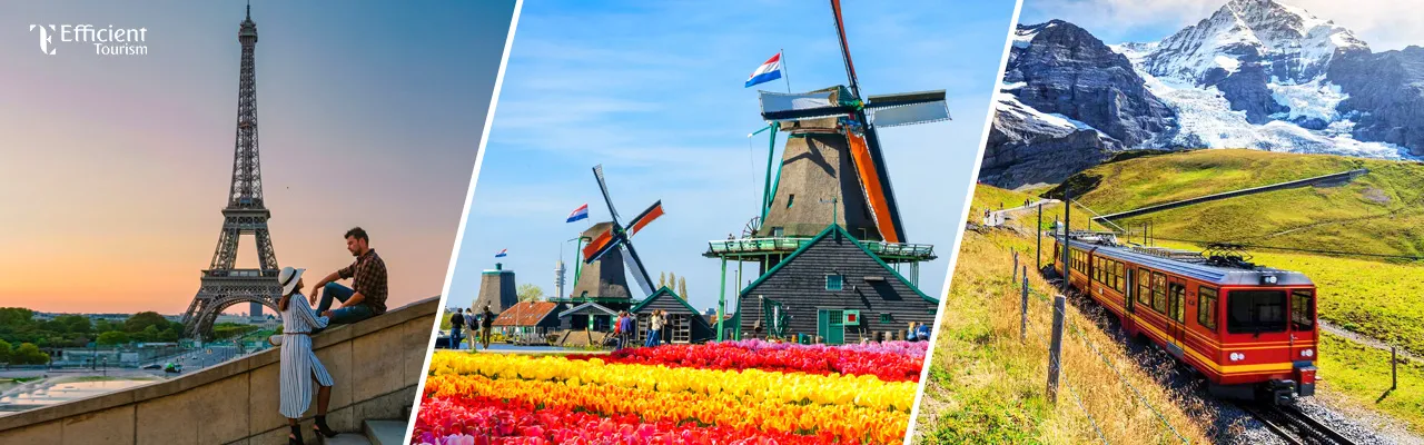 7N Paris, Amsterdam & Switzerland Tour Package